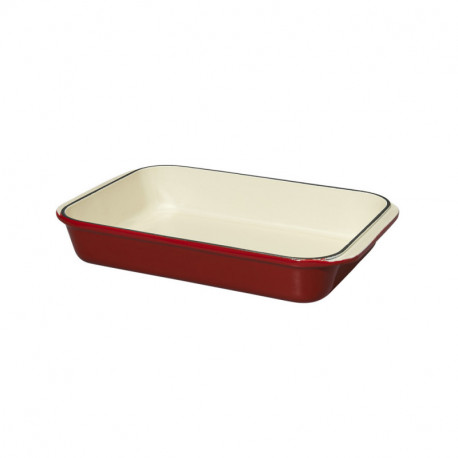 Plat à gratin en fonte émaillée couleur extérieure Rouge diamètre 29 cm