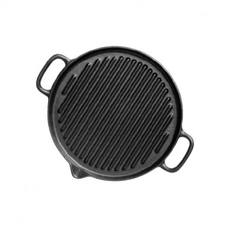 Dual handle round grill