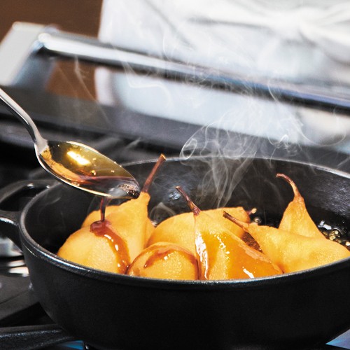 Poires au caramel et aux épices